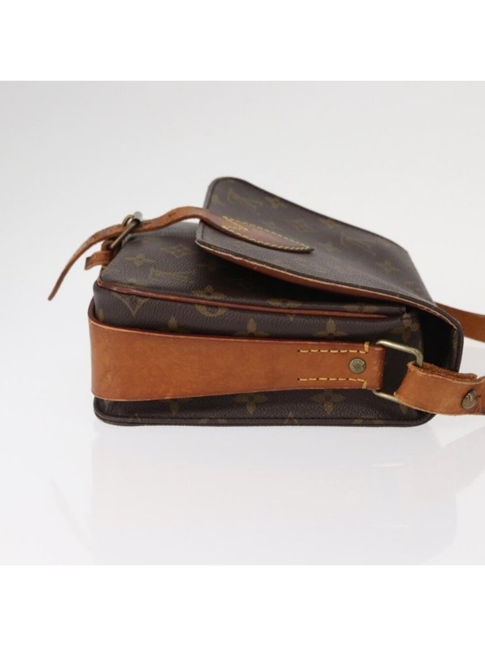 Authentic LOUIS VUITTON Monogram Cartouchiere MM Shoulder Bag M51253 LV - Picture 10 of 16